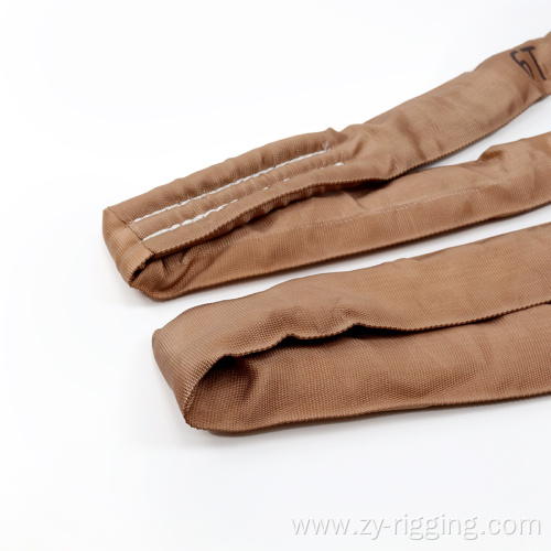 2022 custom brown polyester sling endless webbing sling